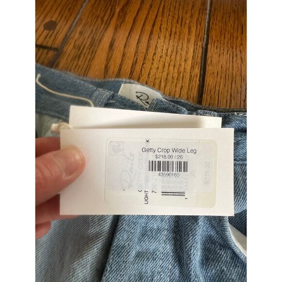 Rails Getty Crop Wide Leg Light Indigo Patchwork 26 NWOT - Picture 5 of 8